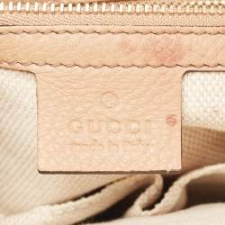 Pre Owned Gucci Beige Leather Small Soho Top Handle Bag