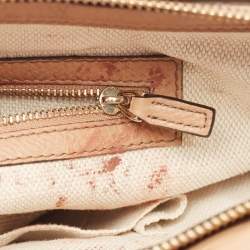 Pre Owned Gucci Beige Leather Small Soho Top Handle Bag