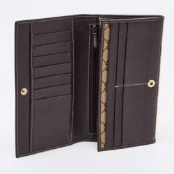 مملوكة مسبقًا Gucci Beige/Dark Brown GG Canvas Lovely Heart Continental Wallet