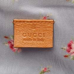 Pre Owned Gucci Beige Glazed Wicker Mini Cestino Shoulder Bag