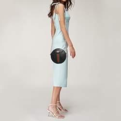 Pre Owned Gucci Black Leather Mini Ophidia Round Shoulder Bag