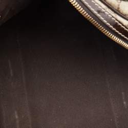 مملوكة مسبقًا Gucci Beige/Brown GG Supreme Canvas and Patent Leather Boston Bag