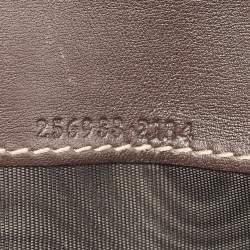 Gucci Brown/Beige GG Canvas and Canvas Mayfair Bow Continental Wallet