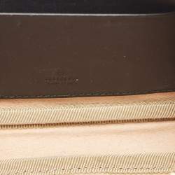 Pre Owned Gucci Black Suede And Patent Leather Ophidia Belt Bag