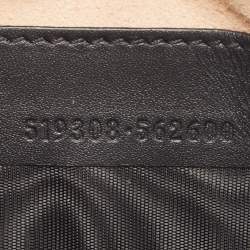 Pre Owned Gucci Black Suede And Patent Leather Ophidia Belt Bag