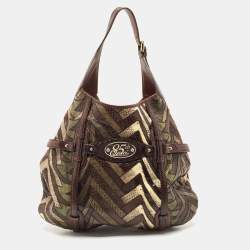 Pre Owned Gucci Brown/Multicolor Python Limited Edition 85th Anniversary Bridal Bit Hobo