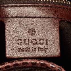 Pre Owned Gucci Brown/Multicolor Python Limited Edition 85th Anniversary Bridal Bit Hobo
