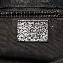 Pre Owned Gucci Black GG Canvas Web Crossbody Bag