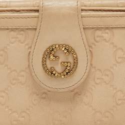 Gucci Beige Guccissima Leather Continental Wallet
