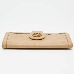 Gucci Beige Guccissima Leather Continental Wallet