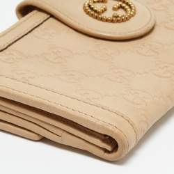 Gucci Beige Guccissima Leather Continental Wallet