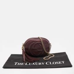 Gucci Metallic Purple Leather Mini Soho Disco Chain Crossbody Bag