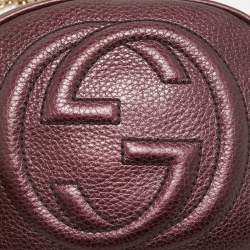 Gucci Metallic Purple Leather Mini Soho Disco Chain Crossbody Bag