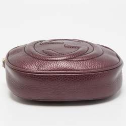 Gucci Metallic Purple Leather Mini Soho Disco Chain Crossbody Bag