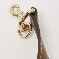 Pre Owned Gucci Multicolor Floral Canvas and Leather Medium Tassel New Bamboo Top Handle Bag