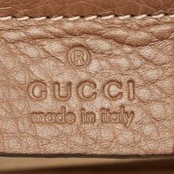 Pre Owned Gucci Multicolor Floral Canvas and Leather Medium Tassel New Bamboo Top Handle Bag