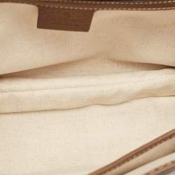 Pre Owned Gucci Multicolor Floral Canvas and Leather Medium Tassel New Bamboo Top Handle Bag