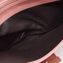 Pre Owned Gucci Pink Guccissima Leather Metal Flap Continental Wallet