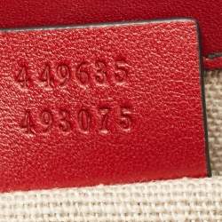 Pre Owned Gucci Red Microguccissima Leather Medium Emily Chain Shoulder Bag