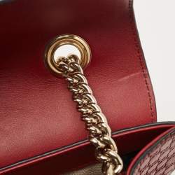 Pre Owned Gucci Red Microguccissima Leather Medium Emily Chain Shoulder Bag