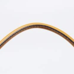 Pre Owned Gucci Yellow/Beige GG Canvas and Leather Medium Sukey Tote