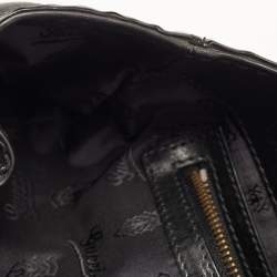 مملوكة مسبقًا Gucci Black Glazed Leather and Suede Babouska Heart Tote