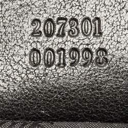 مملوكة مسبقًا Gucci Black Glazed Leather and Suede Babouska Heart Tote