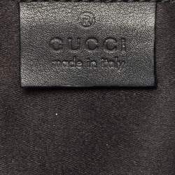 مملوكة مسبقًا Gucci Black Satin Bamboo Croisette Clutch