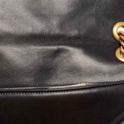 Gucci Black Quilted Leather Small GG Marmont Shoulder Bag