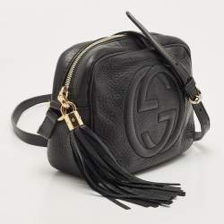 Gucci Red Grained Leather Small Soho Disco Crossbody Bag