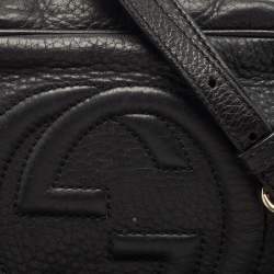 Gucci Red Grained Leather Small Soho Disco Crossbody Bag