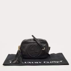 Gucci Red Grained Leather Small Soho Disco Crossbody Bag