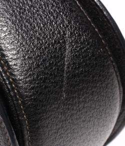 Pre Owned Gucci Black Leather Bamboo Top handle bag