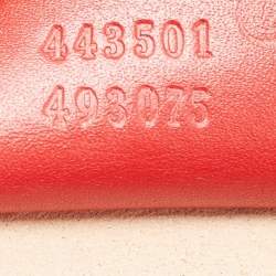 Gucci Red Matelasse Leather Medium GG Marmont Open Top Shoulder Bag 