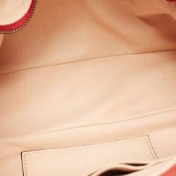 Gucci Red Matelasse Leather Medium GG Marmont Open Top Shoulder Bag 
