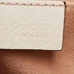 Gucci Off-White Leather Small Web Ophidia GG Shoulder Bag