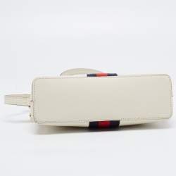 Gucci Off-White Leather Small Web Ophidia GG Shoulder Bag
