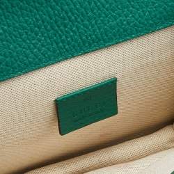 Pre Owned Gucci Green Leather Mini Dionysus Shoulder Bag