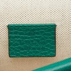 Pre Owned Gucci Green Leather Mini Dionysus Shoulder Bag