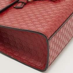 Pre Owned Gucci Dark Red Guccissima Leather Medium Emily Chain Shoulder Bag