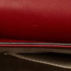 Pre Owned Gucci Dark Red Guccissima Leather Medium Emily Chain Shoulder Bag