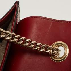 Pre Owned Gucci Dark Red Guccissima Leather Medium Emily Chain Shoulder Bag