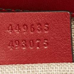 Pre Owned Gucci Dark Red Guccissima Leather Medium Emily Chain Shoulder Bag