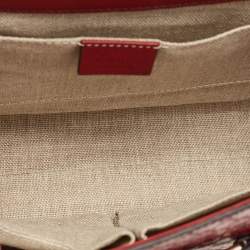 Pre Owned Gucci Dark Red Guccissima Leather Medium Emily Chain Shoulder Bag