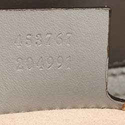 مملوكة مسبقًا Gucci Grey Leather Small Nymphaea Bamboo Tote