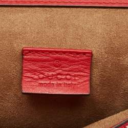 Pre Owned Gucci Red GG Supreme Canvas and Leather Medium Dionysus Arabesque Shoulder Bag