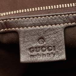 Pre Owned Gucci Black Leather Large Britt Tote