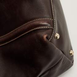 Pre Owned Gucci Black Leather Large Britt Tote