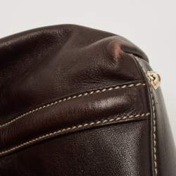 Pre Owned Gucci Black Leather Large Britt Tote