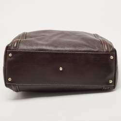 Pre Owned Gucci Black Leather Large Britt Tote